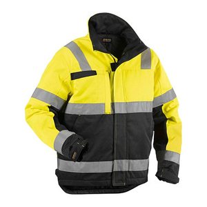 BLAKLÄDER® Herren Warnjacke Winter 4862 gelb, schwarz Größe 4XL