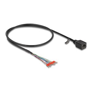 DELOCK Kabel RJ45 Buchse zu Aderendhülsen Cat.5e 50cm schw.