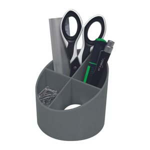 helit Stiftehalter the green cross grau Kunststoff 4 Fächer 11,0 x 11,0 x 10,5 cm