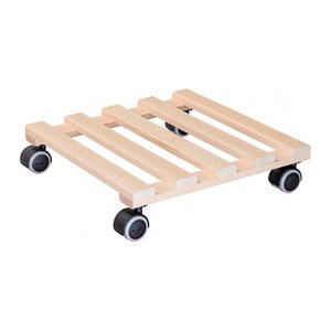 WAGNER® design yourself Pflanzenroller GH 0438 Holz buche quadratisch 34,0 x 34,0 x 7,7 cm, 1 St.
