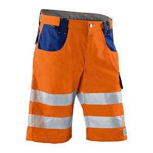 KÜBLER® unisex Warnschutzhose kurz REFLECTIQ orange, kornblau Größe 64