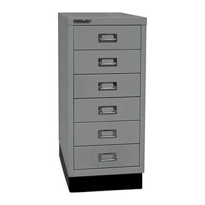 BISLEY MultiDrawer™ L296S Schubladenschrank silber 6 Schubladen 27,8 x 38,0 x 67,0 cm, 1 St.