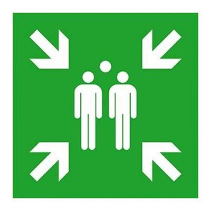 SafetyMarking® Rettungszeichen "Sammelstelle" quadratisch 40,0 x 40,0 cm, 1 St.