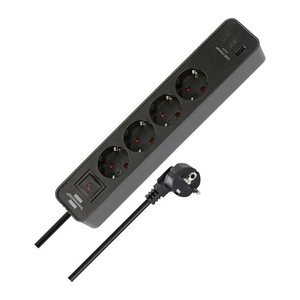 brennenstuhl Ecolor 4-fach Steckdosenleiste 1,5 m schwarz