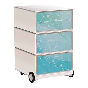 PAPERFLOW easyBox Business Rollcontainer weiß, bunt 62199 4 Auszüge 39,0 x 43,6 x 64,2 cm