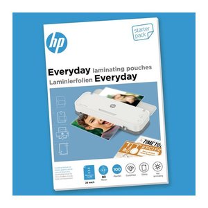 HP Laminierfolien-Set Everyday glänzend für A4, A5, A6, Visitenkartenformat 80 micron, 100 St.