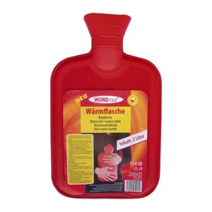WUNDmed® 2 Liter Wärmflasche rot