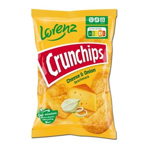 Crunchips Cheese & Onion Flavour Chips 150,0 g, 1 St.