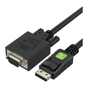 Techly DisplayPort auf VGA Kabel schwarz 1.8m