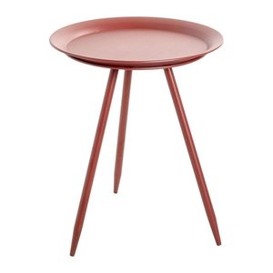 HAKU Möbel Beistelltisch rund Metall rot 38,0 x 38,0 x 47,0 cm, 1 St.