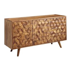 WOHNLING Sideboard, WL6.563 sheesham 138,0 x 45,0 x 76,0 cm, 1 St.