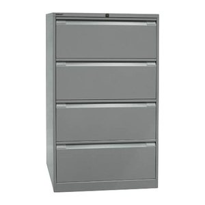 BISLEY Hängeregistraturschrank silber 4 Schubladen 80,0 x 62,2 x 132,1 cm, 1 St.