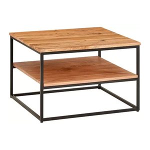WOHNLING Couchtisch quadratisch Massivholz akazie 60,0 x 60,0 x 41,0 cm, 1 St.