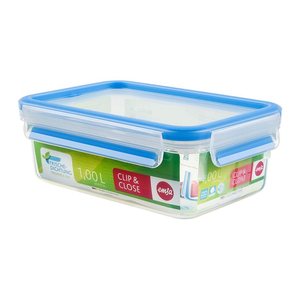 emsa Frischhaltedose CLIP & CLOSE 7,0 cm hoch transparent 1,0 l, 1 St.