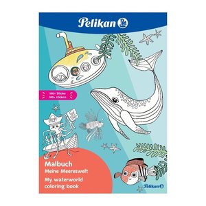 Pelikan Malbuch Blue Sea mit Stickern, 48 Seiten FSC Mix