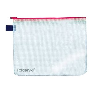 FolderSys Reißverschlussbeutel DIN B6 transparent/rot 0,15 mm, 1 St.
