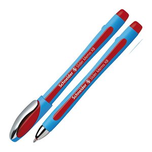 Schneider Kugelschreiber Slider Memo hellblau/rot, Schreibfarbe: rot, 10 St.