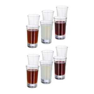 relaxdays Schnapsgläser 40,0 ml, 12 St.