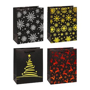TSI Geschenktüten PREMIUM Weihnachten Motiv sortiert 26,0 x 32,0 cm, 12 St.