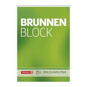 BRUNNEN Briefblock DIN A4 blanko Lineatur 20, 1 Block