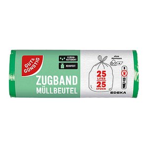 GUT&GÜNSTIG Müllbeutel 25,0 l grün, 25 St.