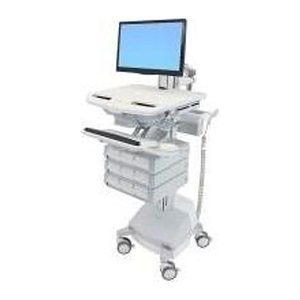 ergotron Visitenwagen StyleView SV44 Monitor Gelenk grau für 1 Monitor, 1 Tastatur, 1 Maus