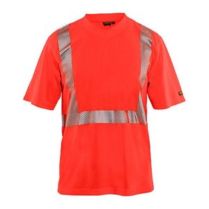 BLAKLÄDER® unisex Warnschutz Shirt 3386 hellrot Größe XS, 1 St.