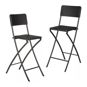 relaxdays Barhocker BASTIAN 10020761_46 schwarz, 2 St.