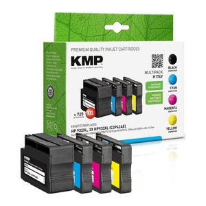 KMP H174V schwarz, cyan, magenta, gelb Druckerpatronen kompatibel zu HP 932XL/933XL (C2P42AE), 4er-Set