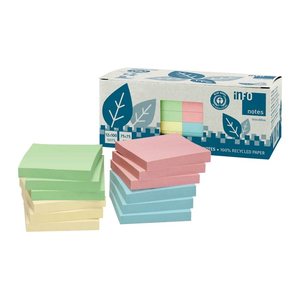 inFO Recycling Haftnotizen 5654-88BOX farbsortiert, 12 Blöcke