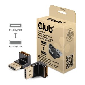 Club3D Adapter DP > DP 1.4 90° abgewinkelt 4K@120Hz St/Bu retail