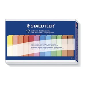 STAEDTLER Wandtafelkreide farbig 12St Etui