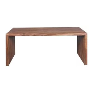 WOHNLING Schreibtisch braun rechteckig, Wangen-Gestell braun 180,0 x 100,0 cm