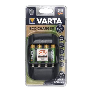 Varta Ladegerät Eco Charger Pro Recycled 4x AAA 56813 800mAh