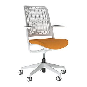 Nowy Styl Bürostuhl WITHME Stoff gelb, Gestell grau