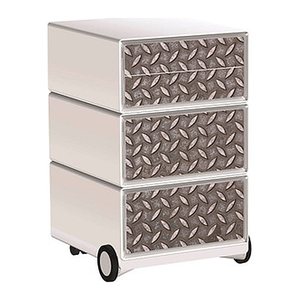 PAPERFLOW easyBox Industrial Rollcontainer weiß, bunt 61789 4 Auszüge 39,0 x 43,6 x 64,2 cm