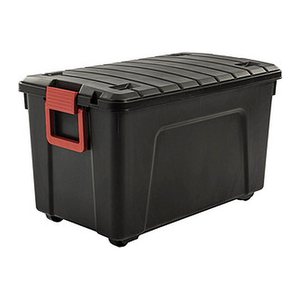 IRIS Ohyama Multi Aufbewahrungsbox 110,0 l schwarz, rot 44,5 x 75,0 x 44,5 cm, 1 St.
