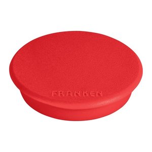 FRANKEN Haftmagnet Magnete rot, Kunststoff Ø 2,4 x 0,63 cm, 10 St.