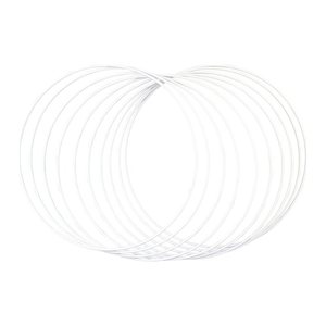 Rayher Metallringe-Set beschichtet weiß Ø 25,0 cm, 10 St.