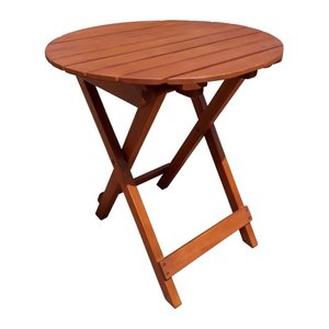Garden Pleasure Gartentisch HANFORD braun rund 45,0 x 45,0 x 50,0 cm