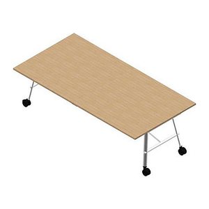 Quadrifoglio Konferenztisch SERENITY eiche rechteckig, A-Gestell weiß, 240,0 x 120,0 x 75,0 cm
