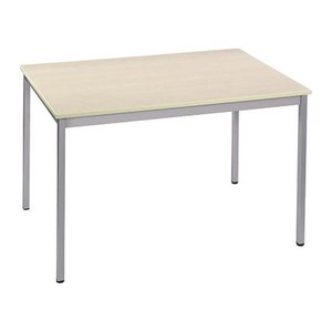 SODEMATUB Mehrzwecktisch ahorn, alu rechteckig, Vierkantrohr alu, 120,0 x 80,0 x 74,0 cm