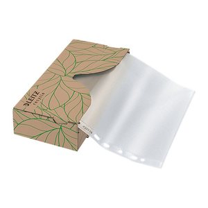 LEITZ Prospekthüllen Recycle 4022 DIN A4 transparent genarbt 0,07 mm, 40 St.