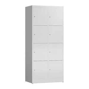 ClassiX Schließfachschrank lichtgrau X-523420, 8 Schließfächer 80,0 x 50,0 x 180,0 cm
