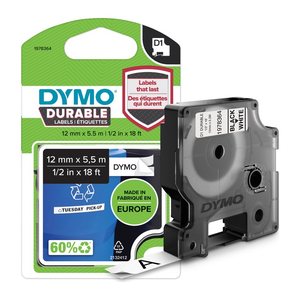 DYMO Schriftband D1 1978364, 12 mm, schwarz auf weiß, 1 St.