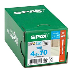 SPAX® Fassadenschrauben T15 Linsensenkkopf A2 0467000450703 4,5 mm x 70 mm, 100 St.