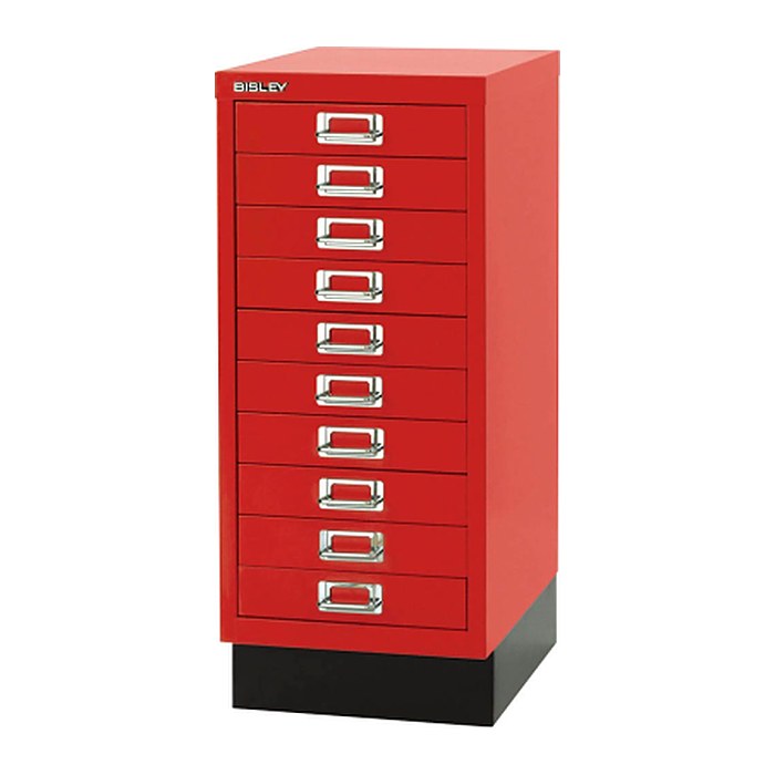 BISLEY MultiDrawer™ L2910S Schubladenschrank kardinalrot 10 Schubladen 27,8 x 38,0 x 67,0 cm, 1 St.