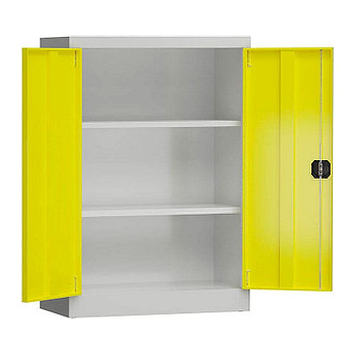 ClassiX Stahlschrank X-530326 zinkgelb, lichtgrau 2 Fachböden 92,0 x 42,0 x 120,0 cm, aufgebaut, 1 St.