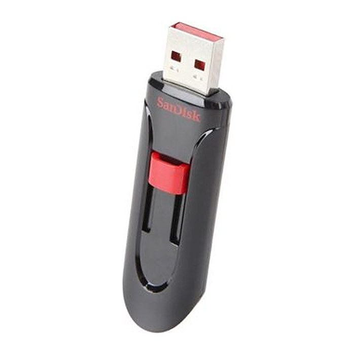 SanDisk USB-Stick Cruzer Glide schwarz, rot 256 GB, 1 St.