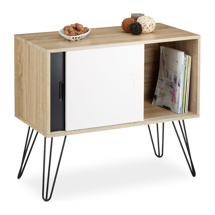 relaxdays Kommode, 10020348_0 braun 80,0 x 40,0 x 70,0 cm, 1 St.